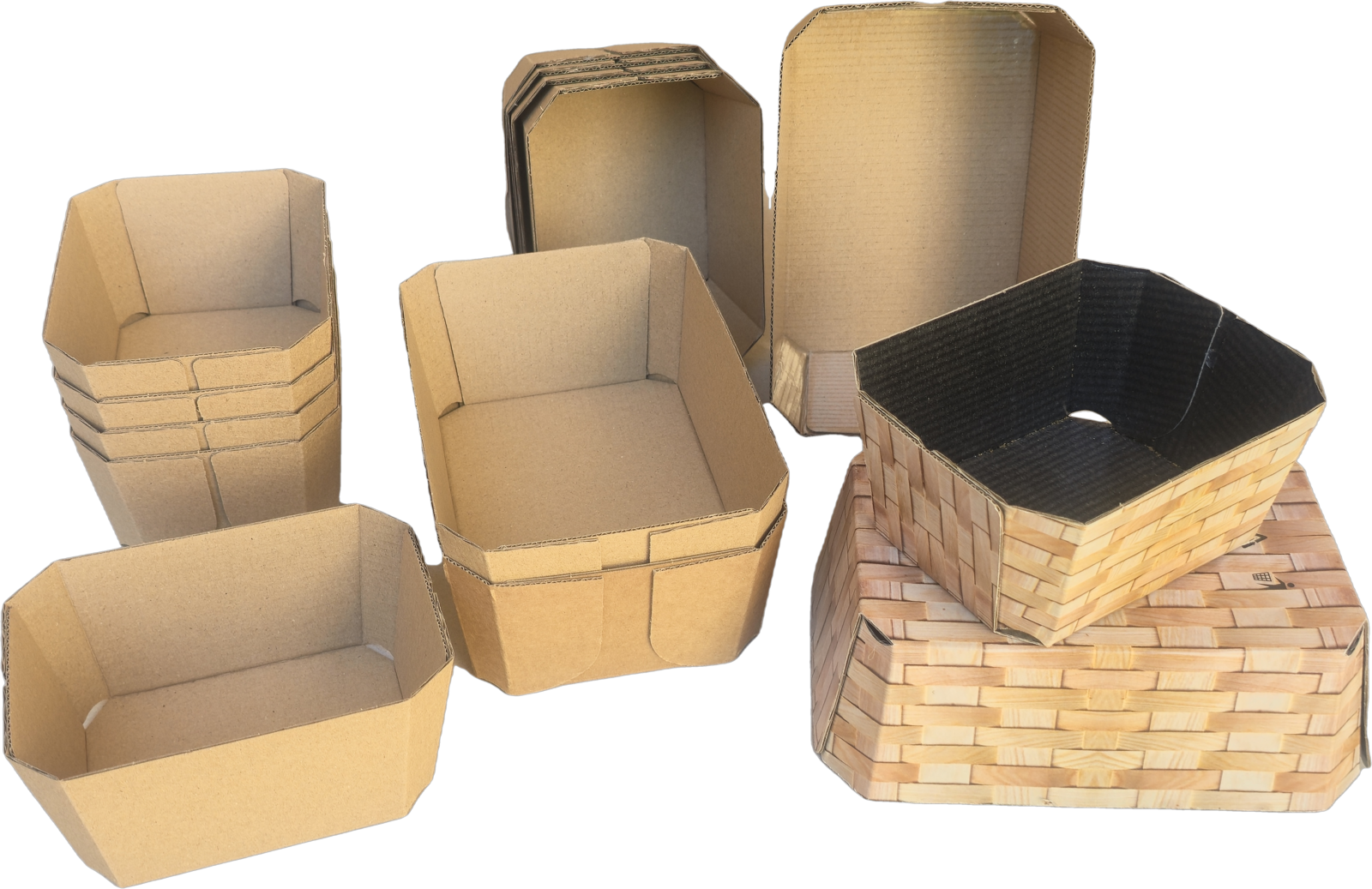 Kraft corrugated food-service takeaway packaging