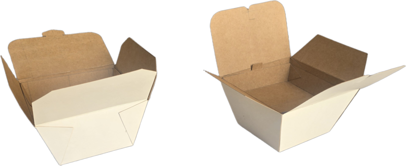 A kraft corrugated secondary shipper with a tear-strip closure